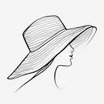 wide-brimmed black hat image